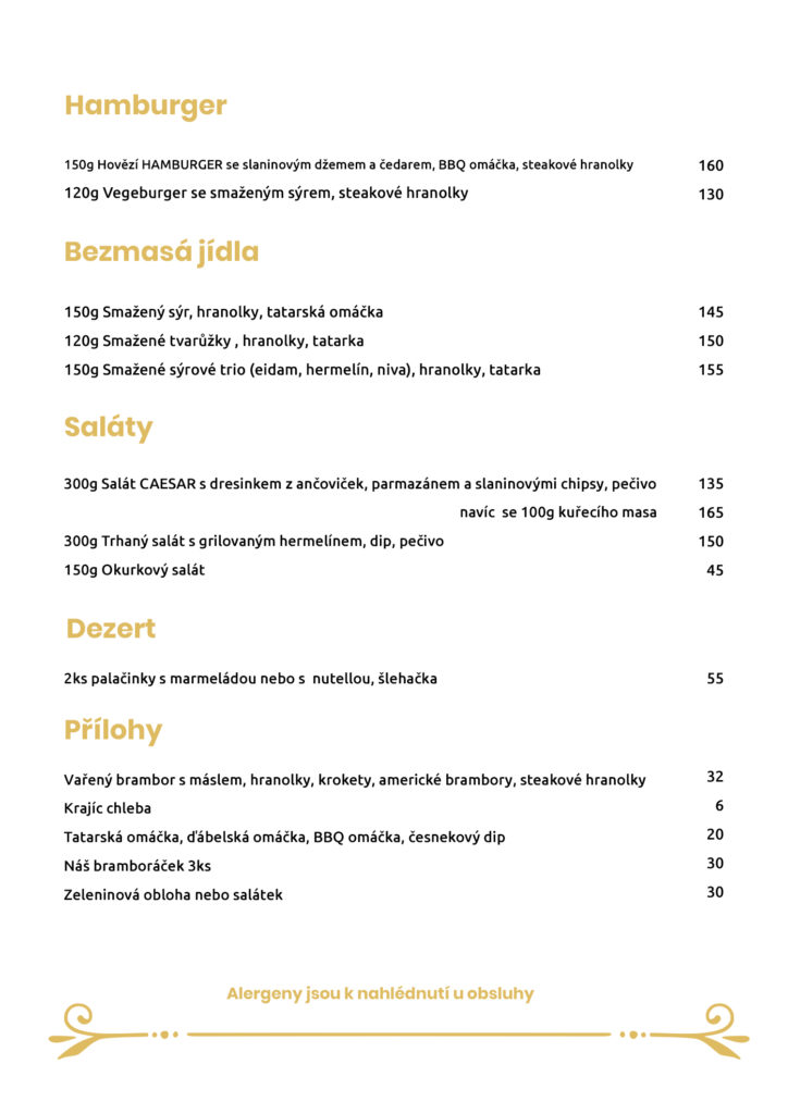 Jídelní lístek